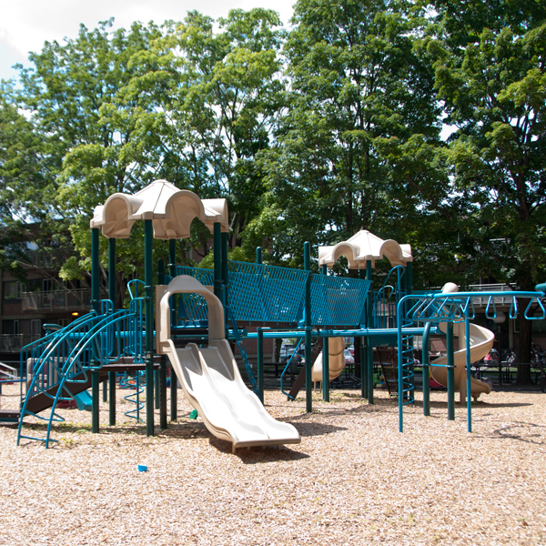 A children’s playground set